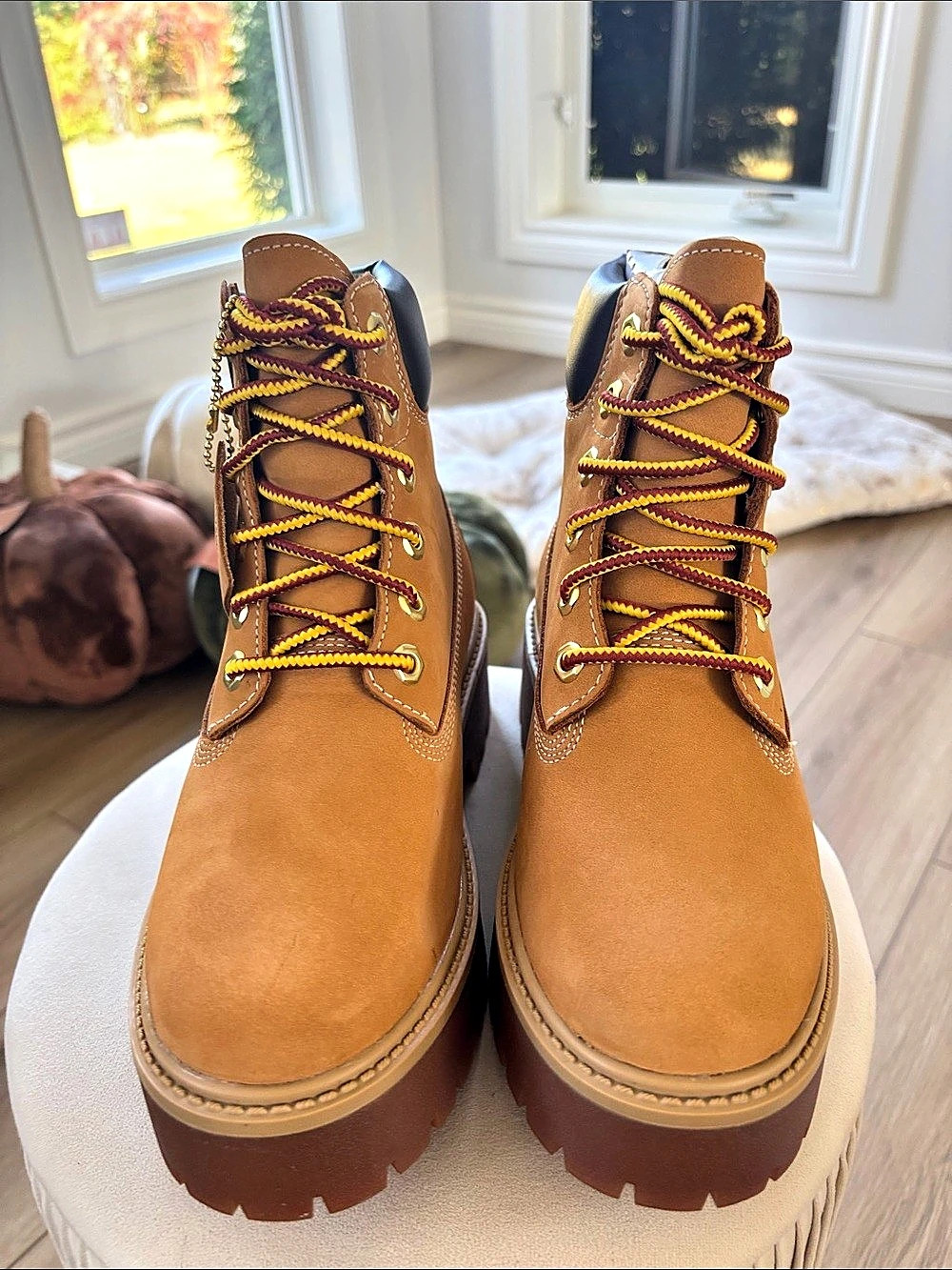 Timberland Women's heritage Platform Mid Boot Waterproof 6-Inch Boots in Wheat N